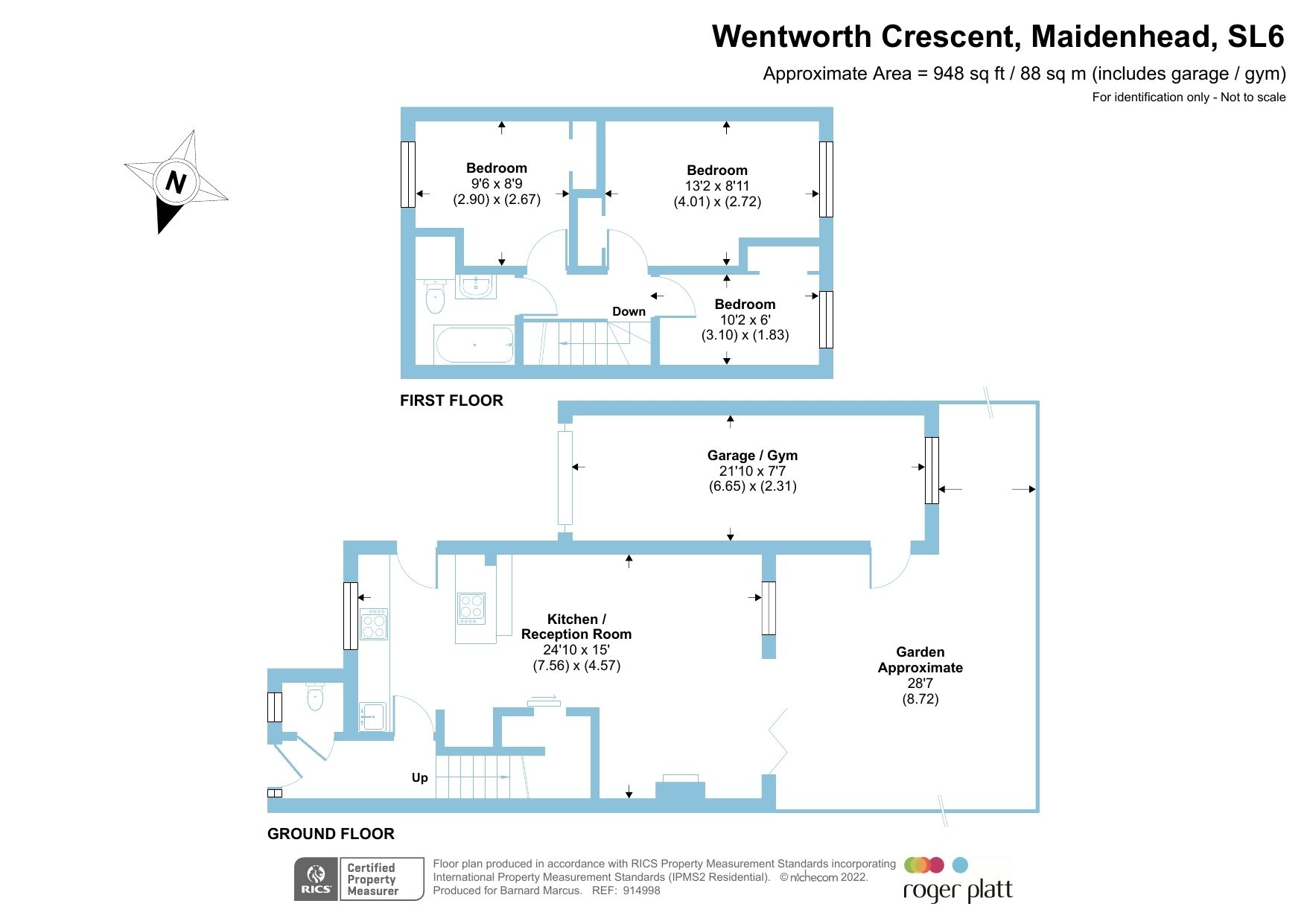 3 bed semidetached house for sale in Wentworth Crescent, Maidenhead