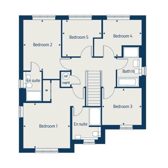 New home, 5 bed detached house for sale in "The Birch" at Headcorn Road