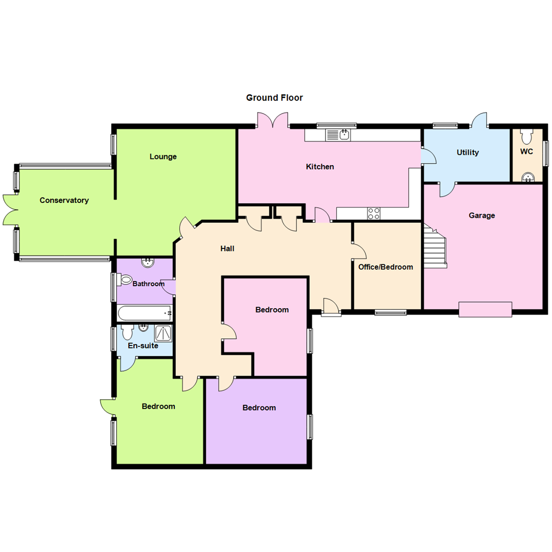 4 bed detached bungalow for sale in Leven Close, Hook, Haverfordwest