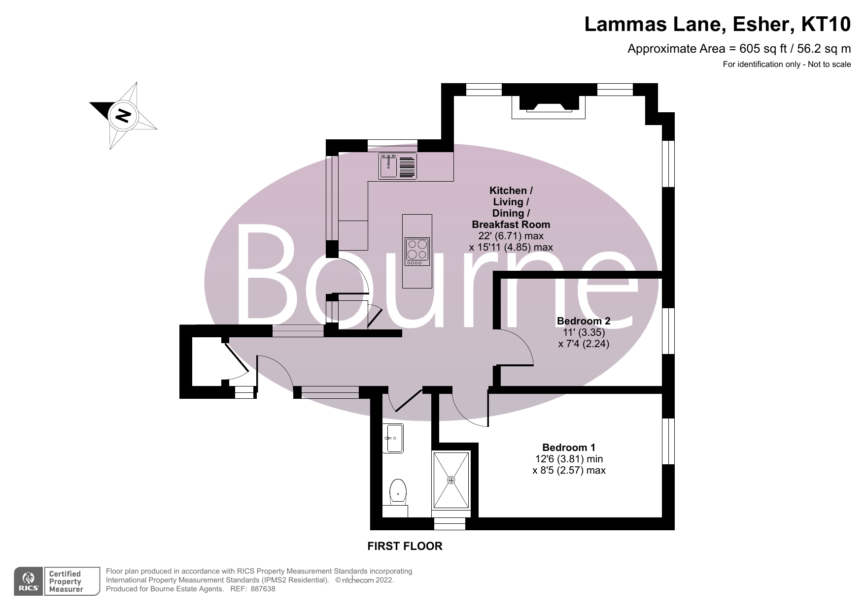 2 bed flat to rent in Queens Close, Lammas Lane, Esher KT10 Zoopla