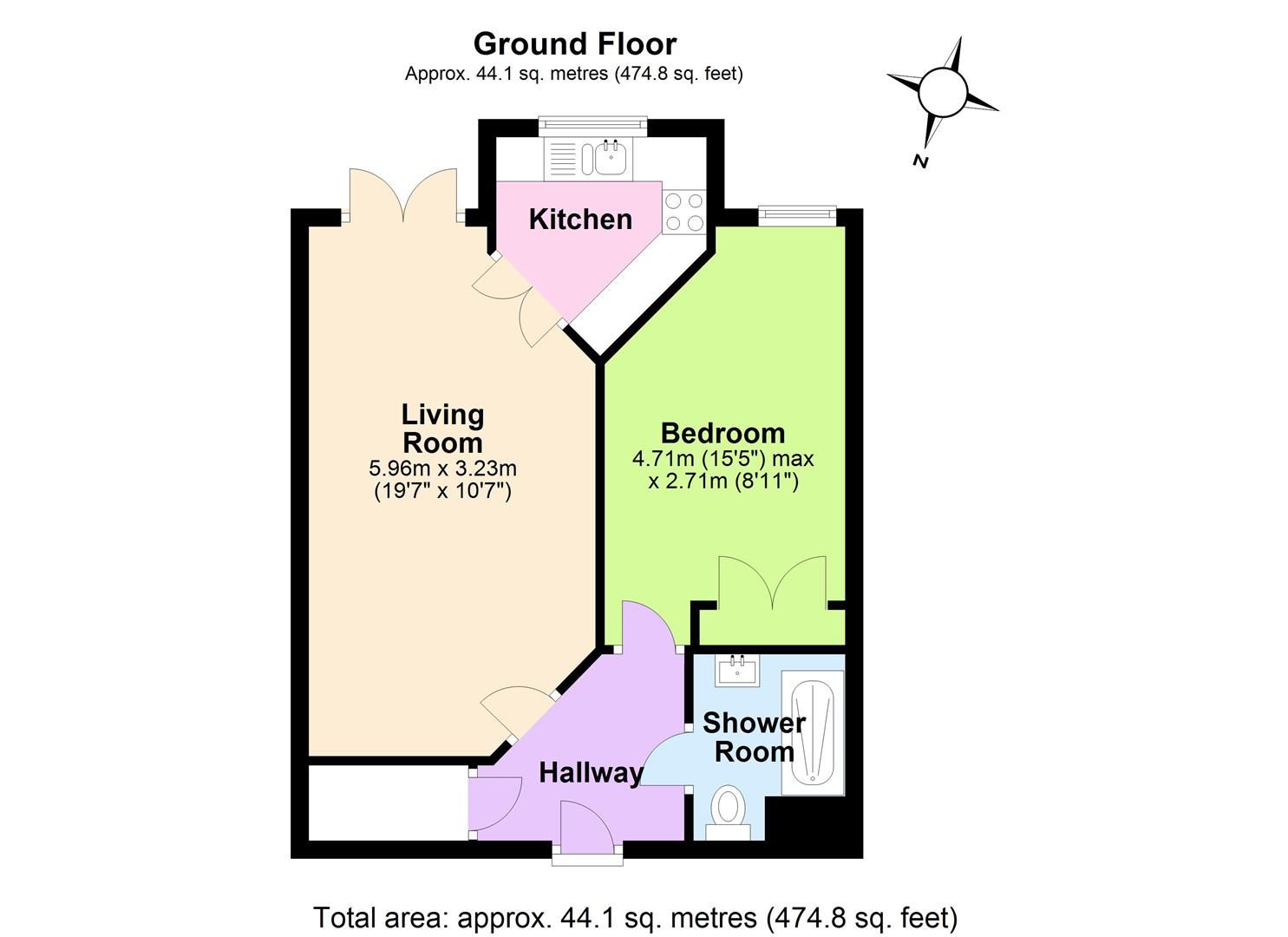 1 bed flat for sale in Giles Court, Rectory Road, West Bridgford