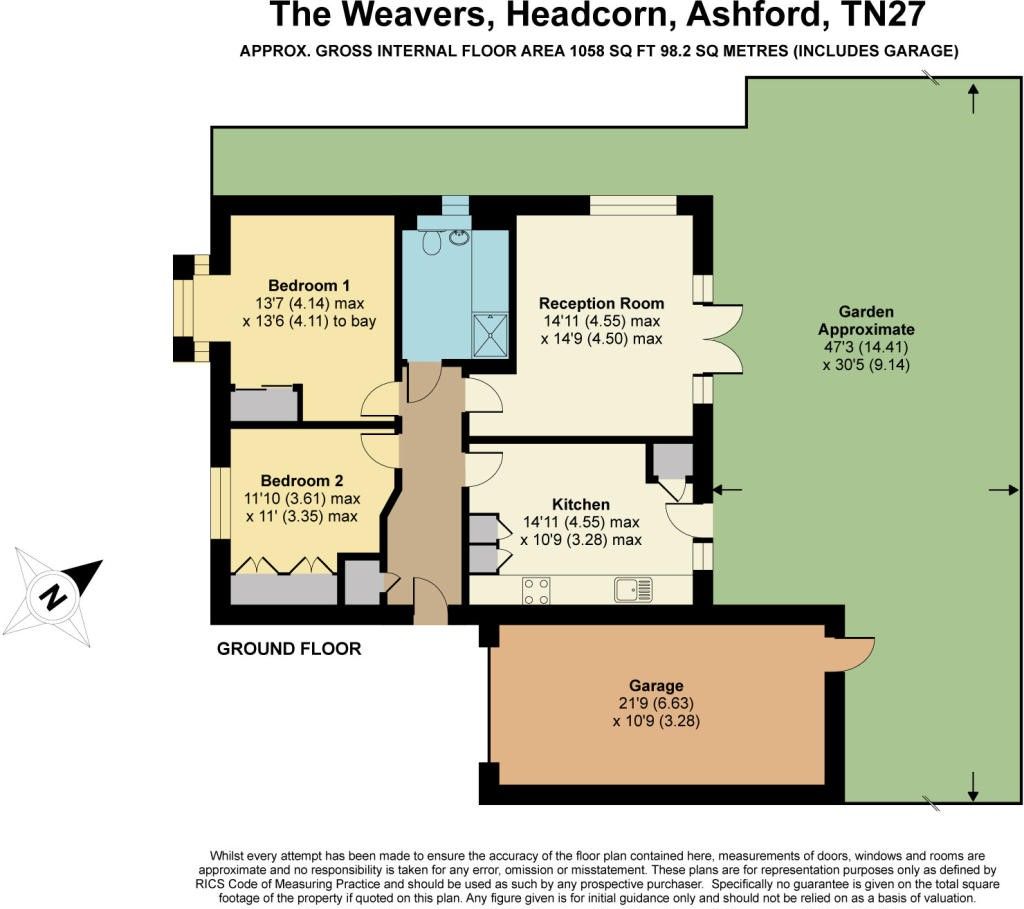 2 bed detached bungalow for sale in The Weavers, Headcorn, Ashford TN27