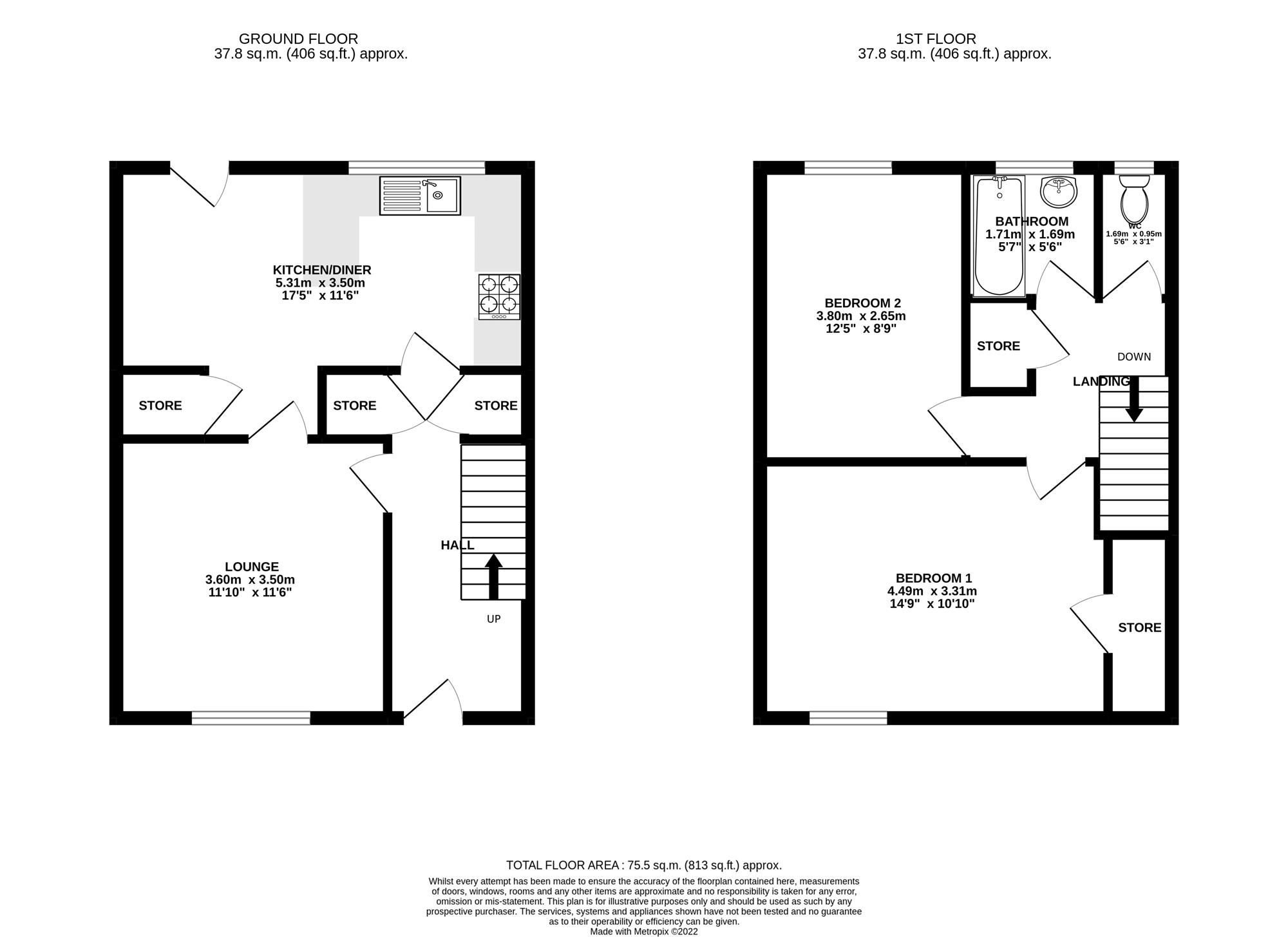 2 bed terraced house for sale in Black Dam, Basingstoke, Hants RG21