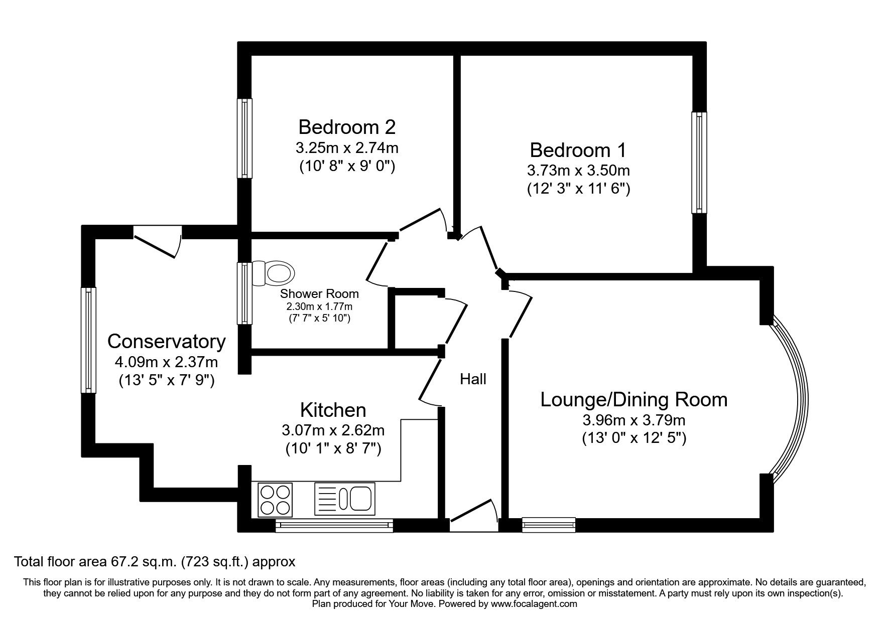 2 bed bungalow for sale in Kingsley Crescent, Bulkington, Bedworth