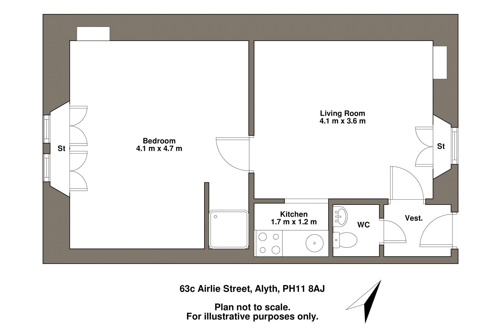 1 bed flat for sale in 1/3, Airlie Street, Alyth, Blairgowrie PH11 Zoopla