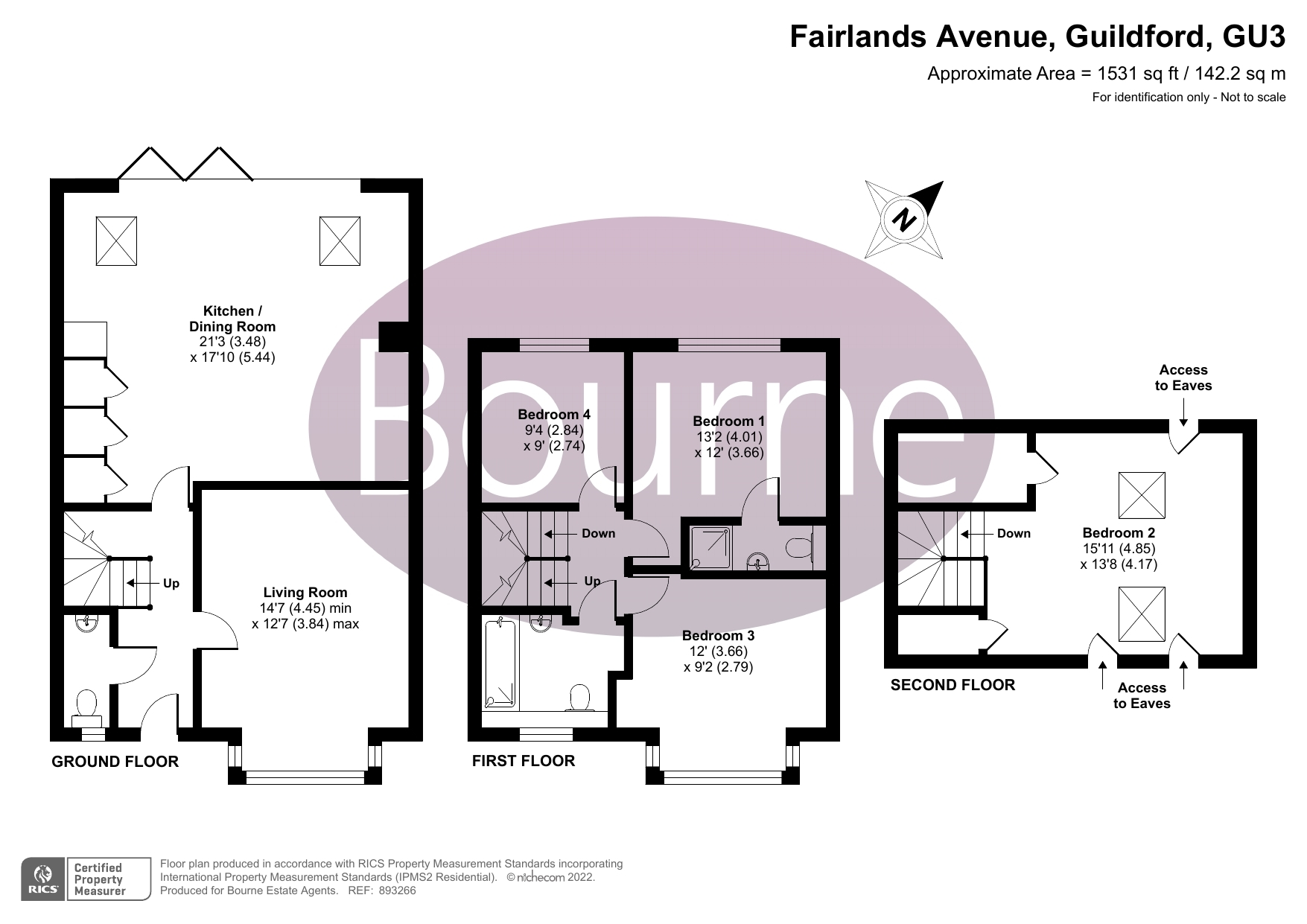 4 bed semidetached house for sale in Fairlands Avenue, Fairlands