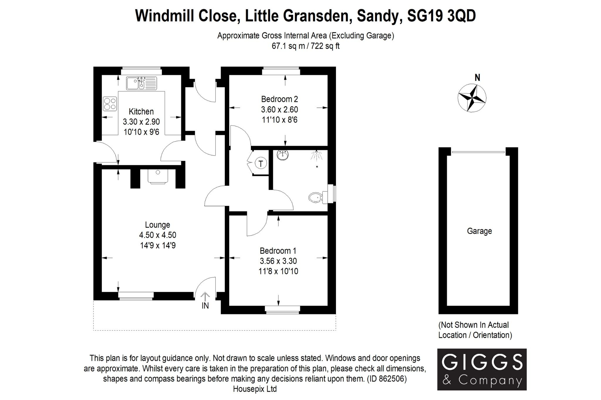2 bed detached bungalow for sale in Windmill Close, Little Gransden