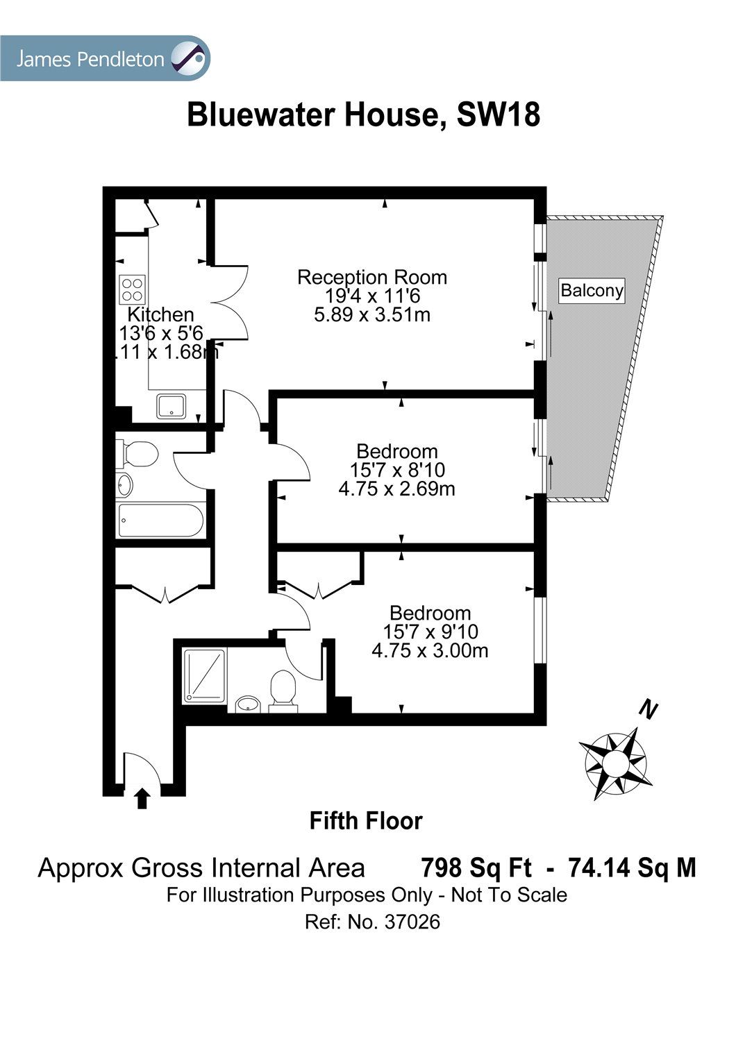 2 bed flat for sale in Bluewater House, Riverside West, Smugglers Way