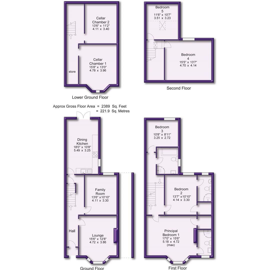 5 bed terraced house for sale in Oxford Road, Altrincham WA14 Zoopla