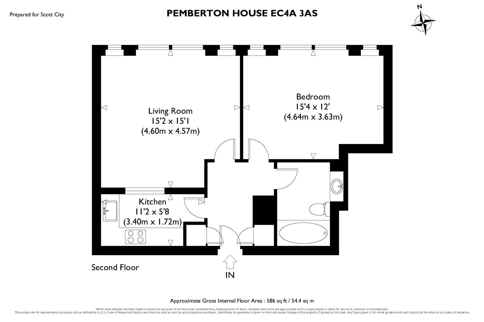 1 bed flat to rent in Pemberton House, 6 East Harding Street, London EC4A Zoopla