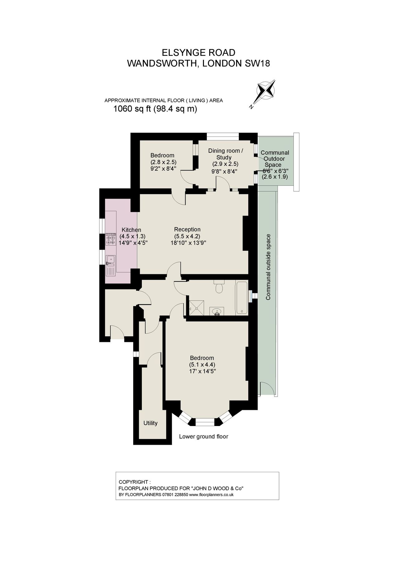 2 bed flat for sale in Elsynge Road, Wandsworth, London SW18 Zoopla