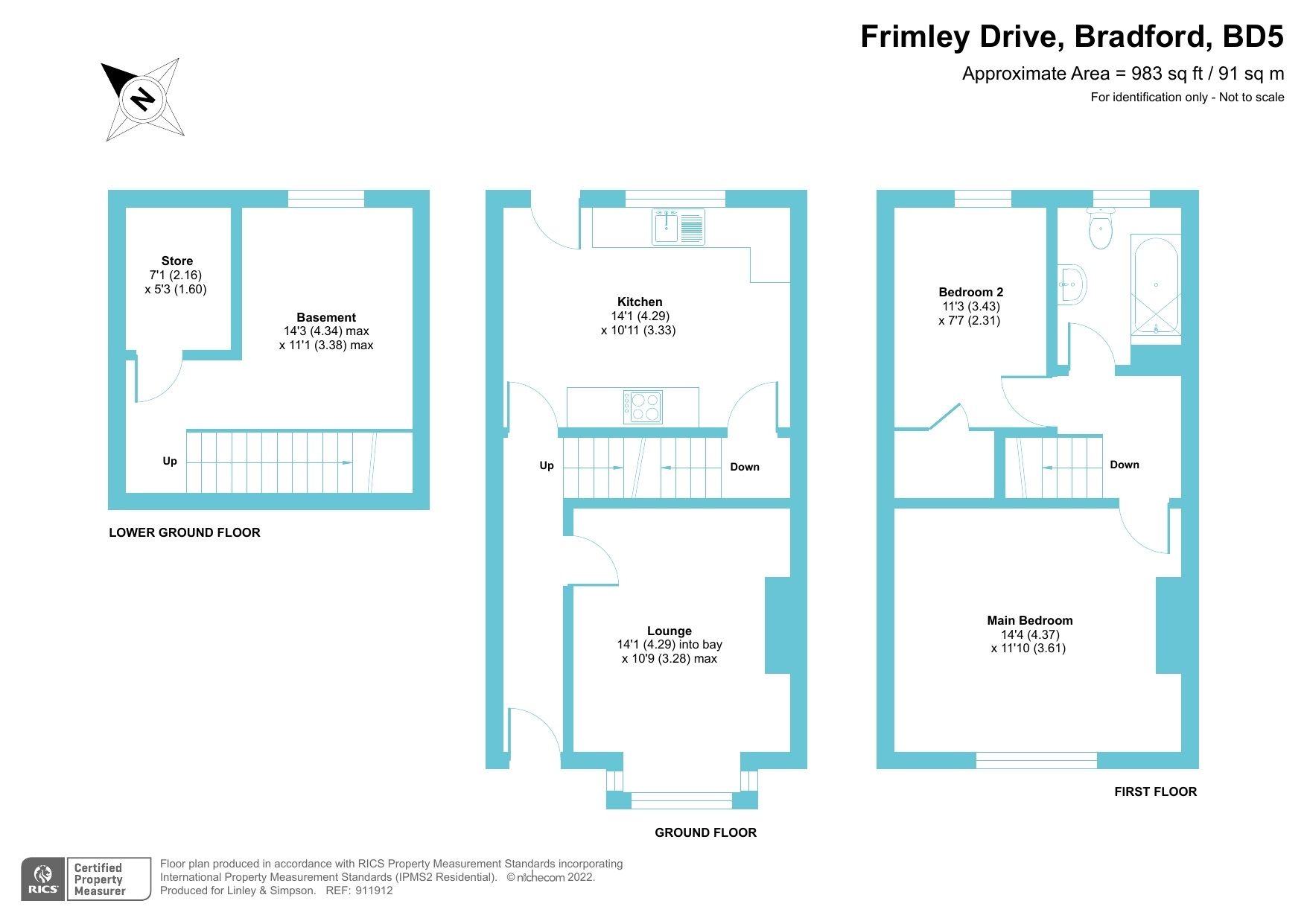 2 bed terraced house for sale in Frimley Drive, Bradford, West