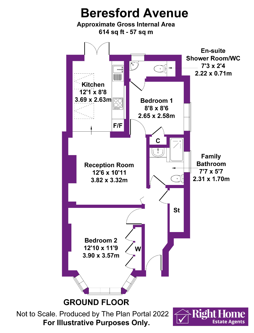 2 bed for sale in Beresford Avenue, Wembley, Middlesex HA0