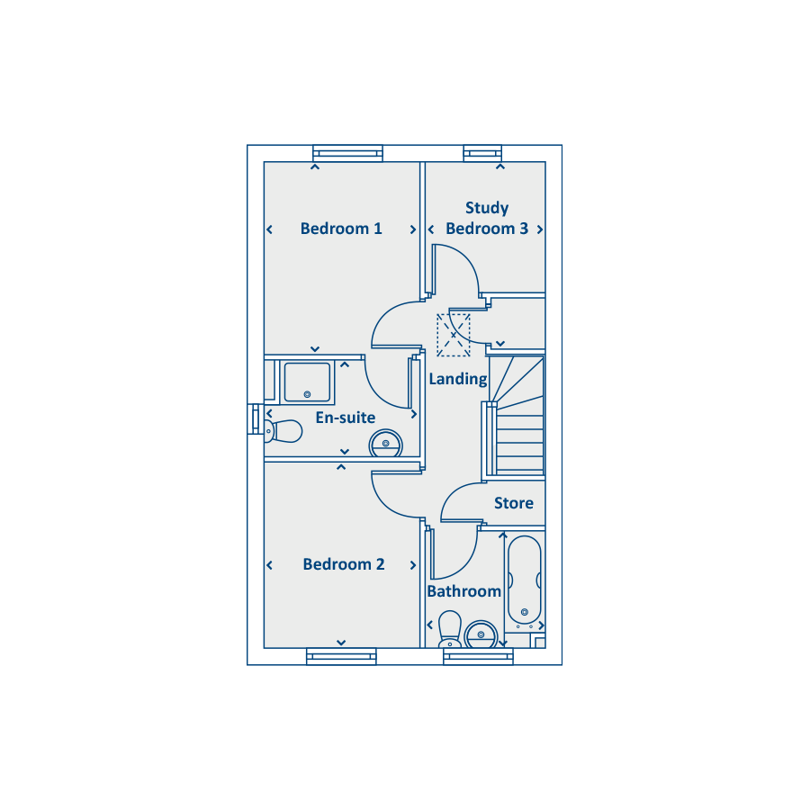 New home, 3 bed property for sale in "Caddington" at Westway, Eastfield