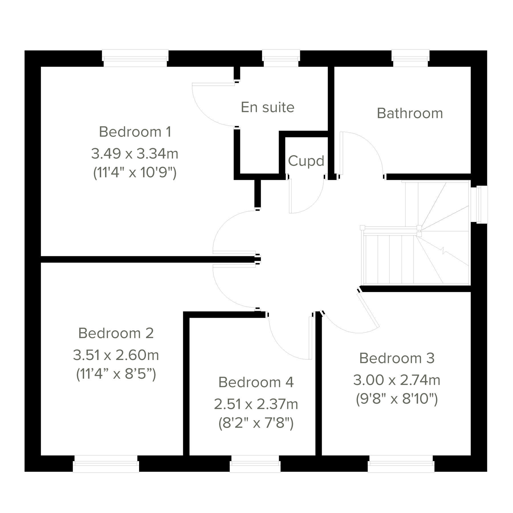 New home, 4 bed detached house for sale in "The Chedworth" at Coldharbour Road, Northfleet