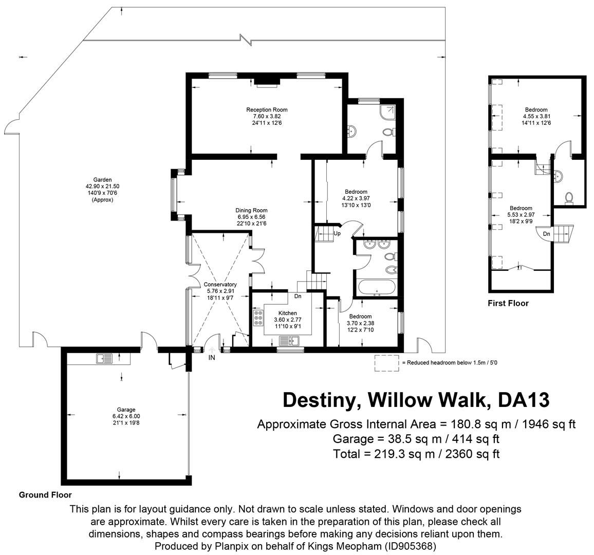 4 bed detached bungalow for sale in Willow Walk, Meopham, Gravesend