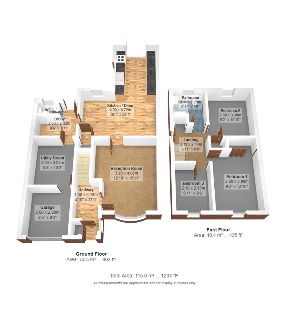 3 bed linkdetached house to rent in Windmill Drive, Croxley Green