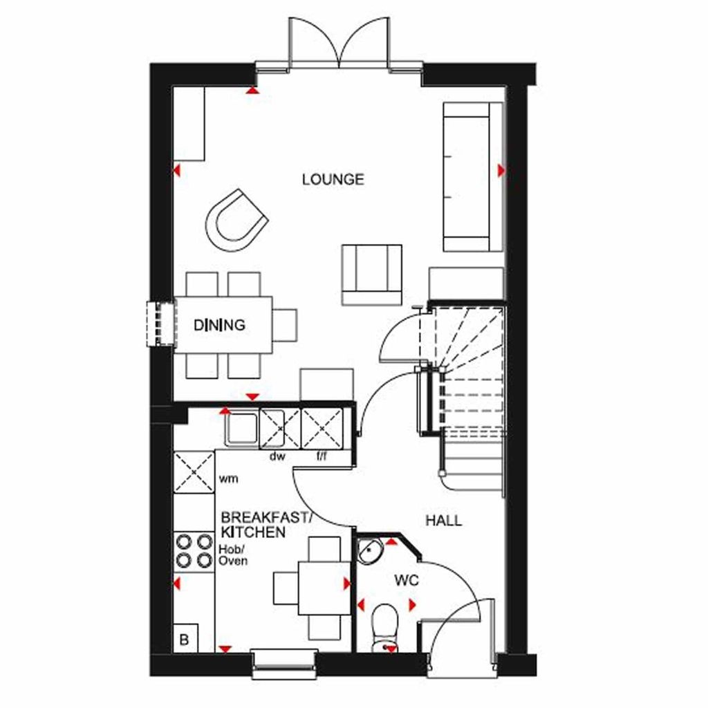 New home, 3 bed end terrace house for sale in "Strathmore" at Broughton