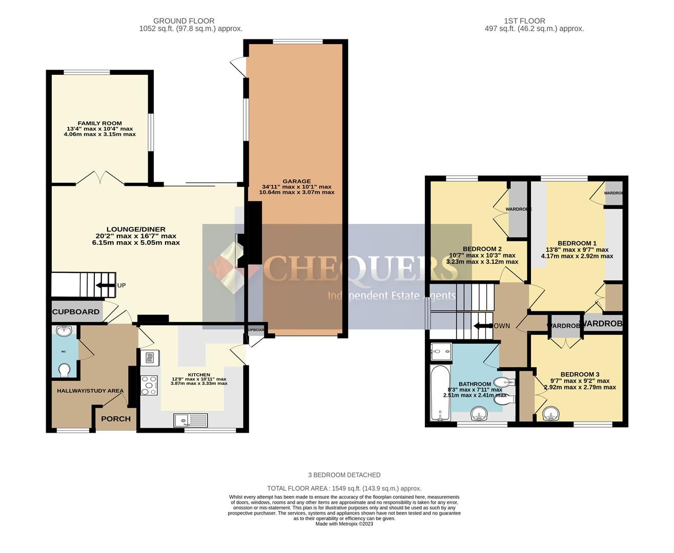 3 bed linkdetached house for sale in Coniston Road, Kempshott