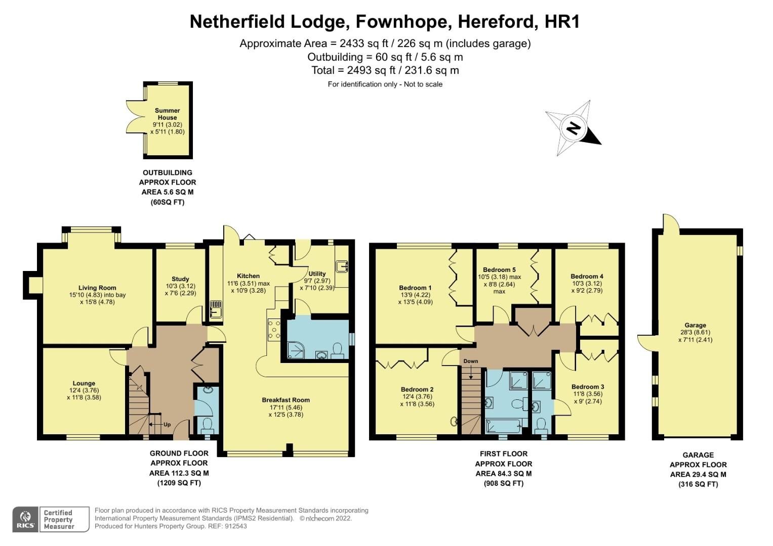 5 bed detached house for sale in Netherfield Lodge, Fownhope, Hereford