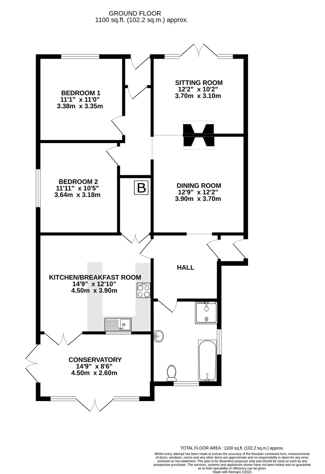 2 bed detached bungalow for sale in School Road, Tilney St. Lawrence