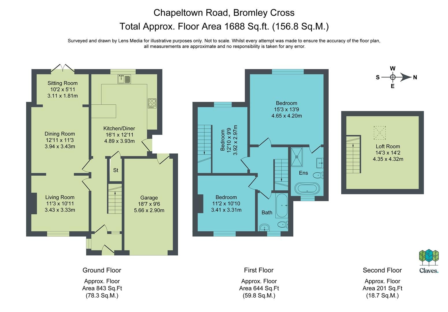3 bed semidetached house for sale in Chapeltown Road, Bromley Cross