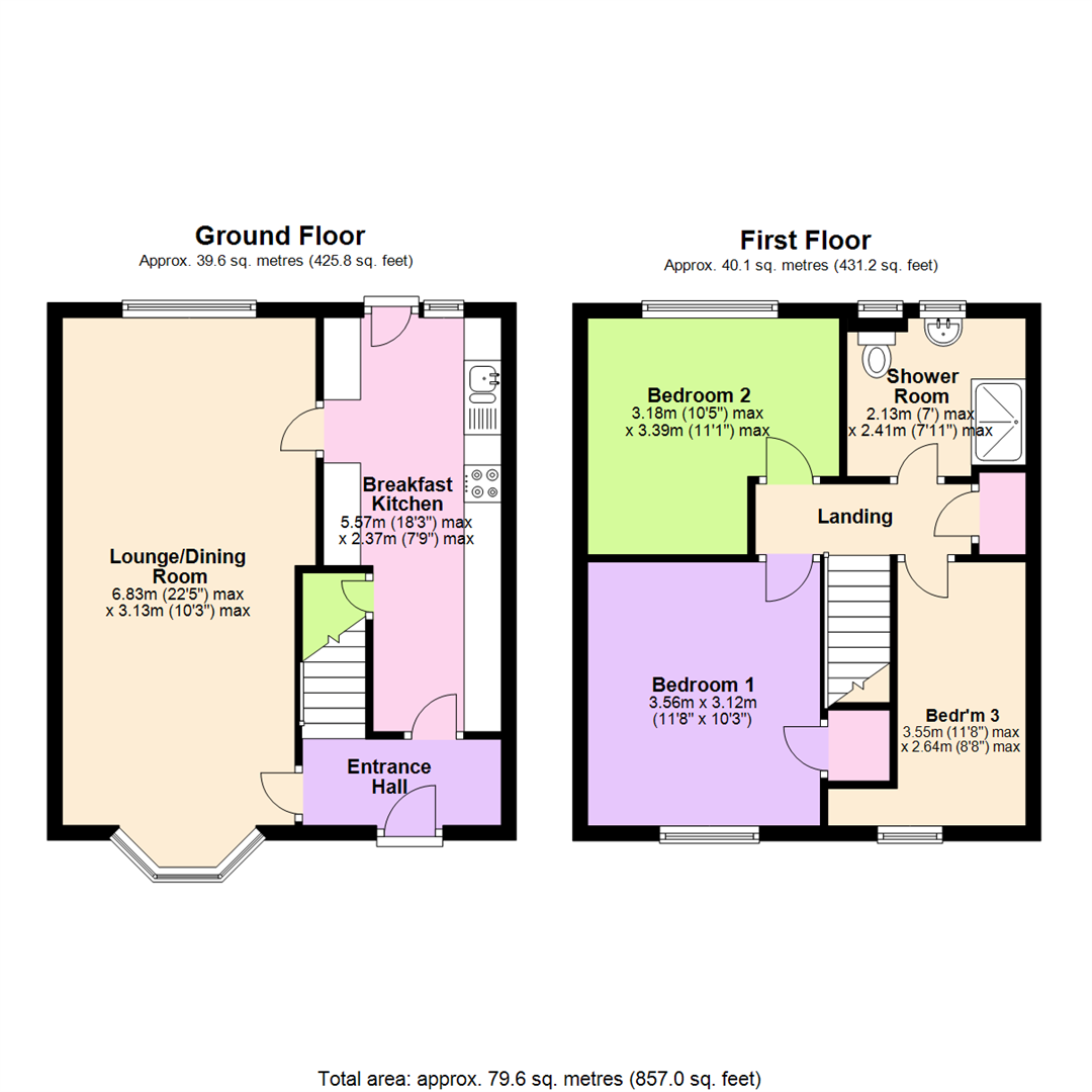 3 bed town house for sale in Mildenhall Crescent, Bestwood Park