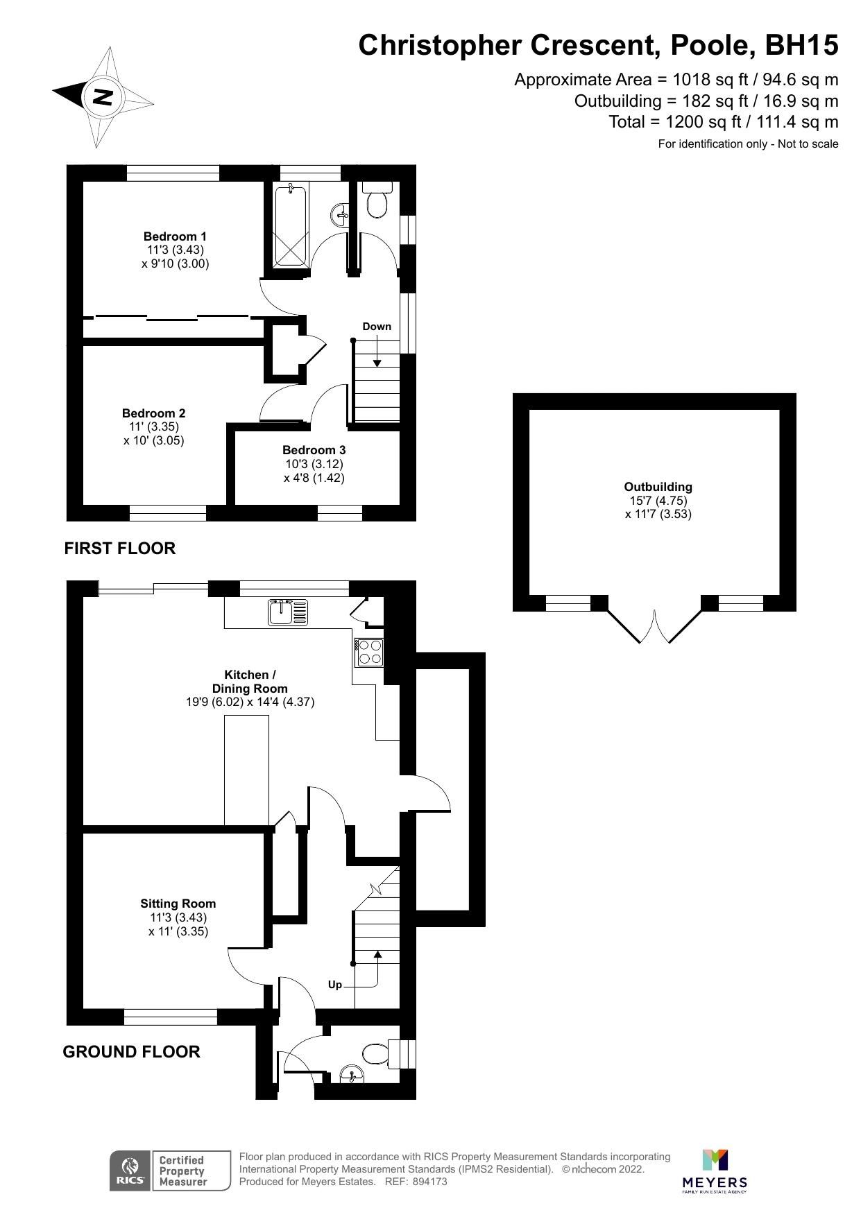 3 bed end terrace house for sale in Christopher Crescent, Fleetsbridge