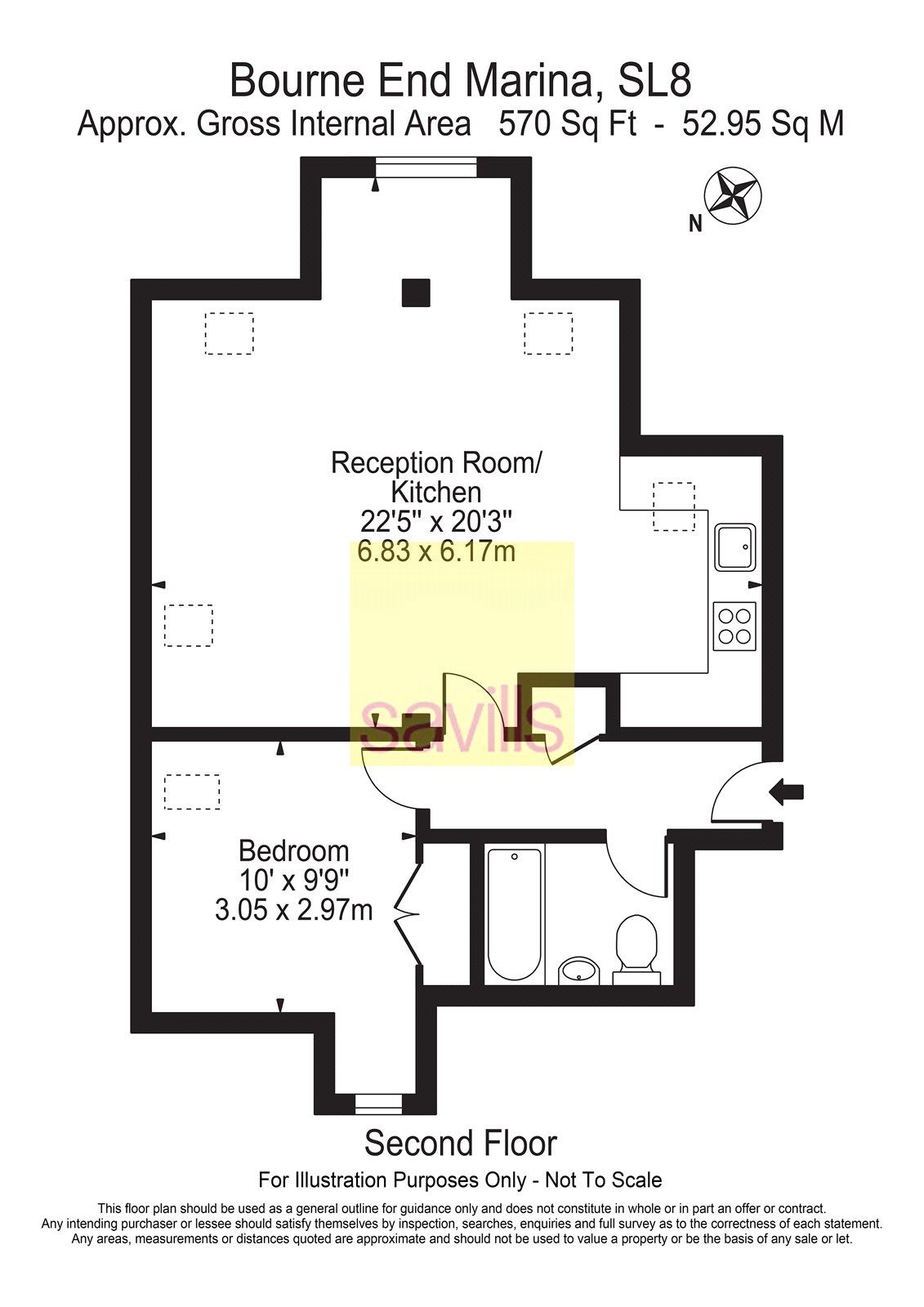 1 bed flat to rent in Bourne End Marina, Bourne End, Buckinghamshire