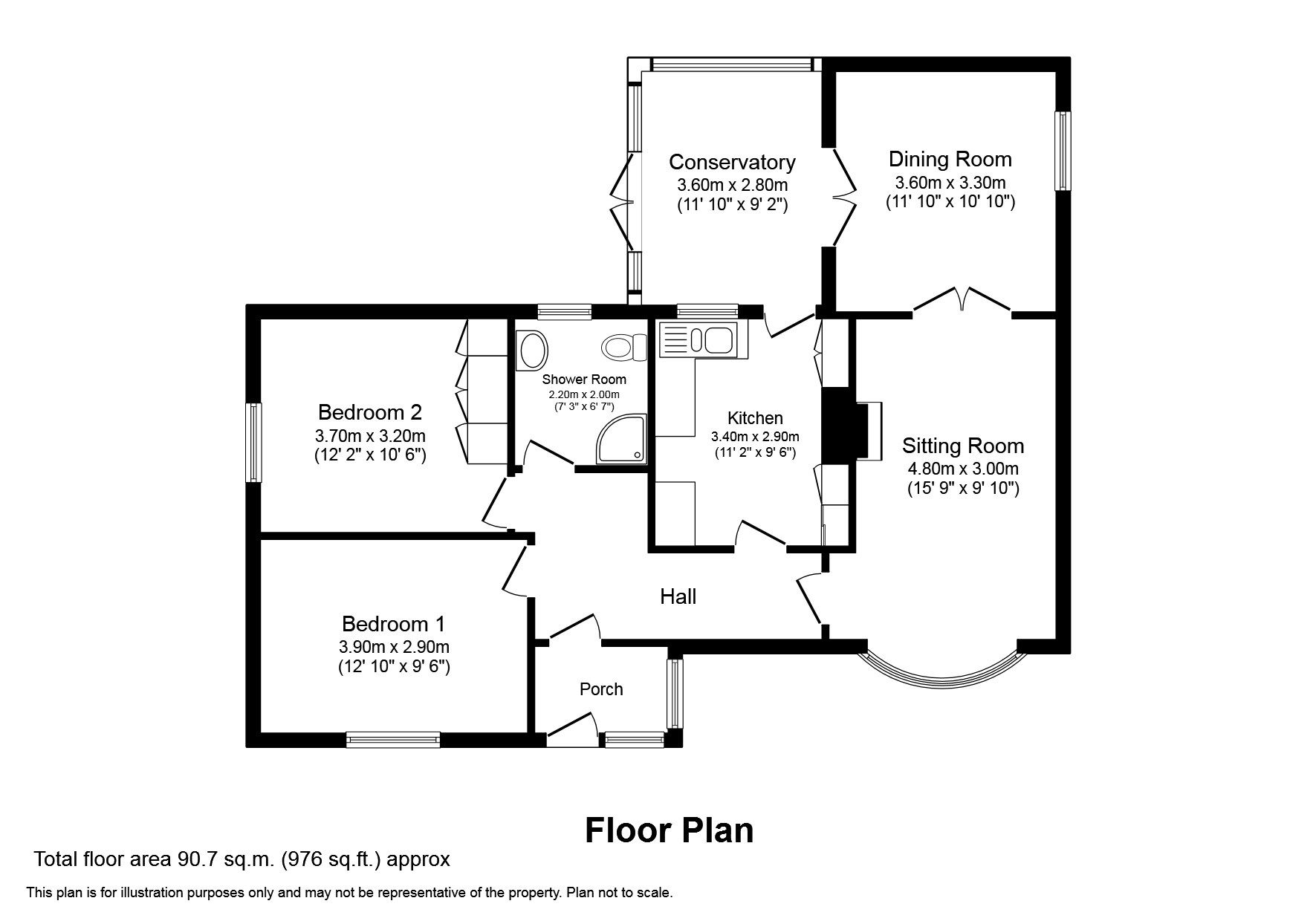 2 bed bungalow for sale in Lyndale Road, Kingsteignton, Newton Abbot