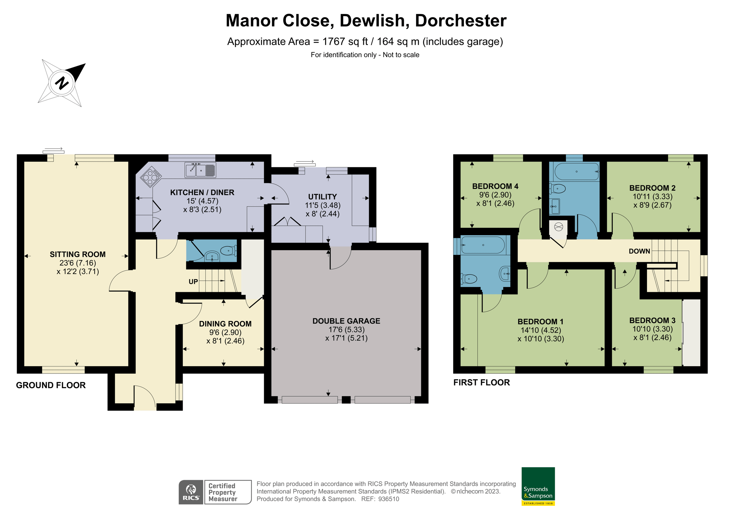 4 bed detached house for sale in Manor Close, Dewlish, Dorchester