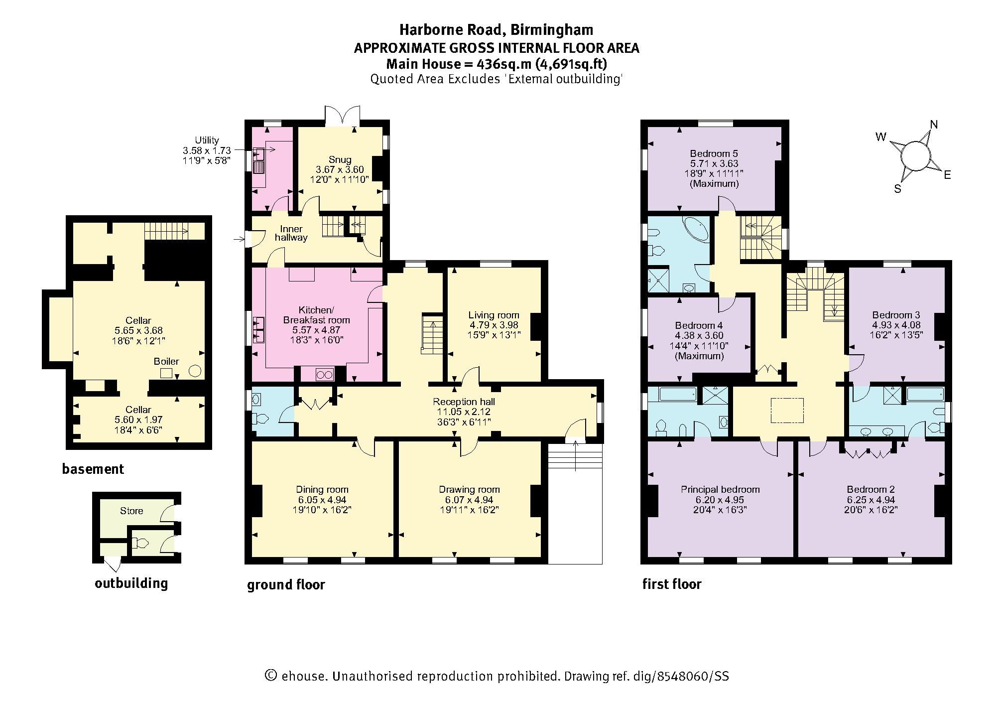 5 bed detached house for sale in Harborne Road, Edgbaston, Birmingham