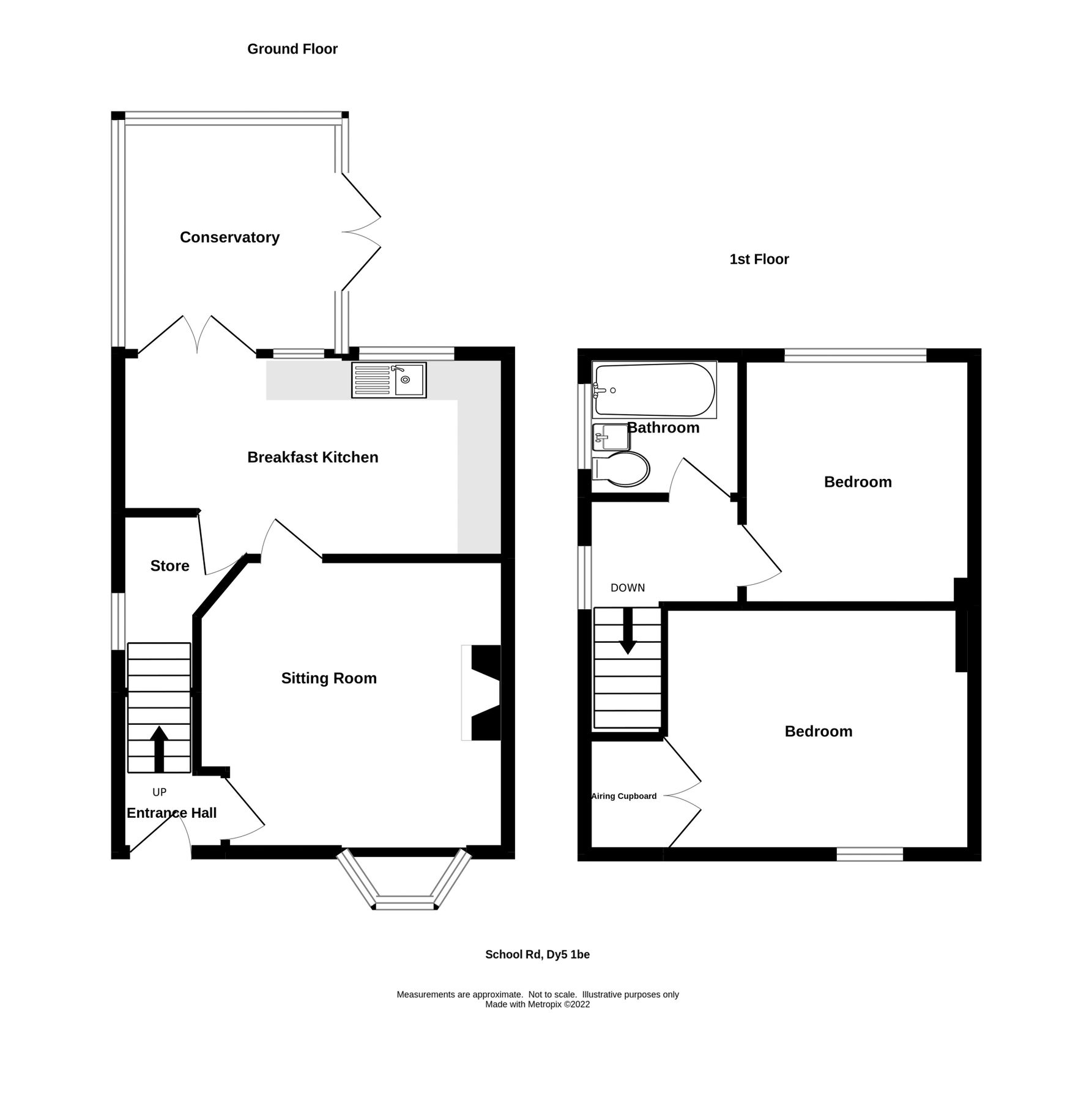 2 bed semidetached house for sale in School Road, Quarry Bank