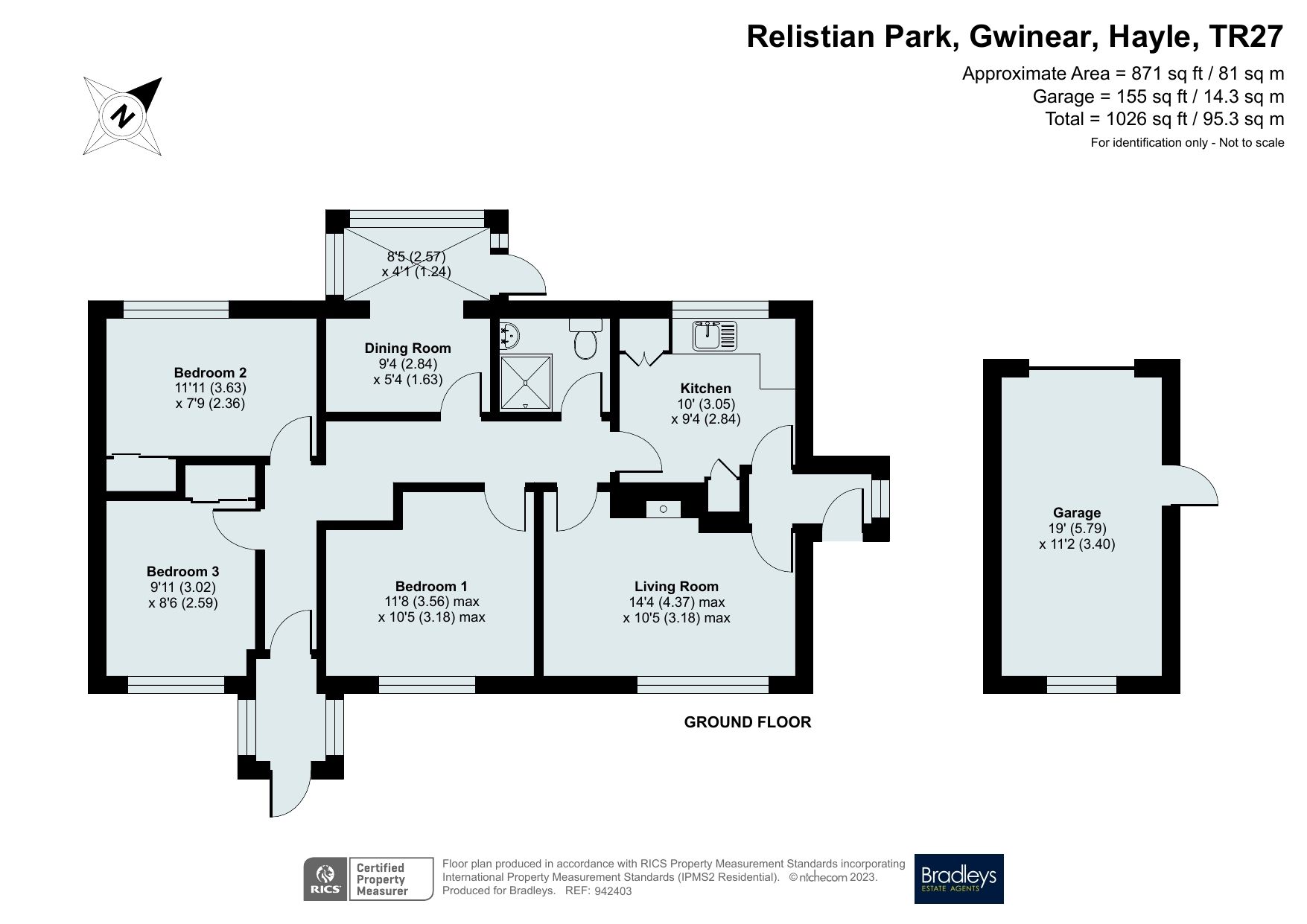 3 bed detached bungalow for sale in Relistian Park, Reawla, Hayle