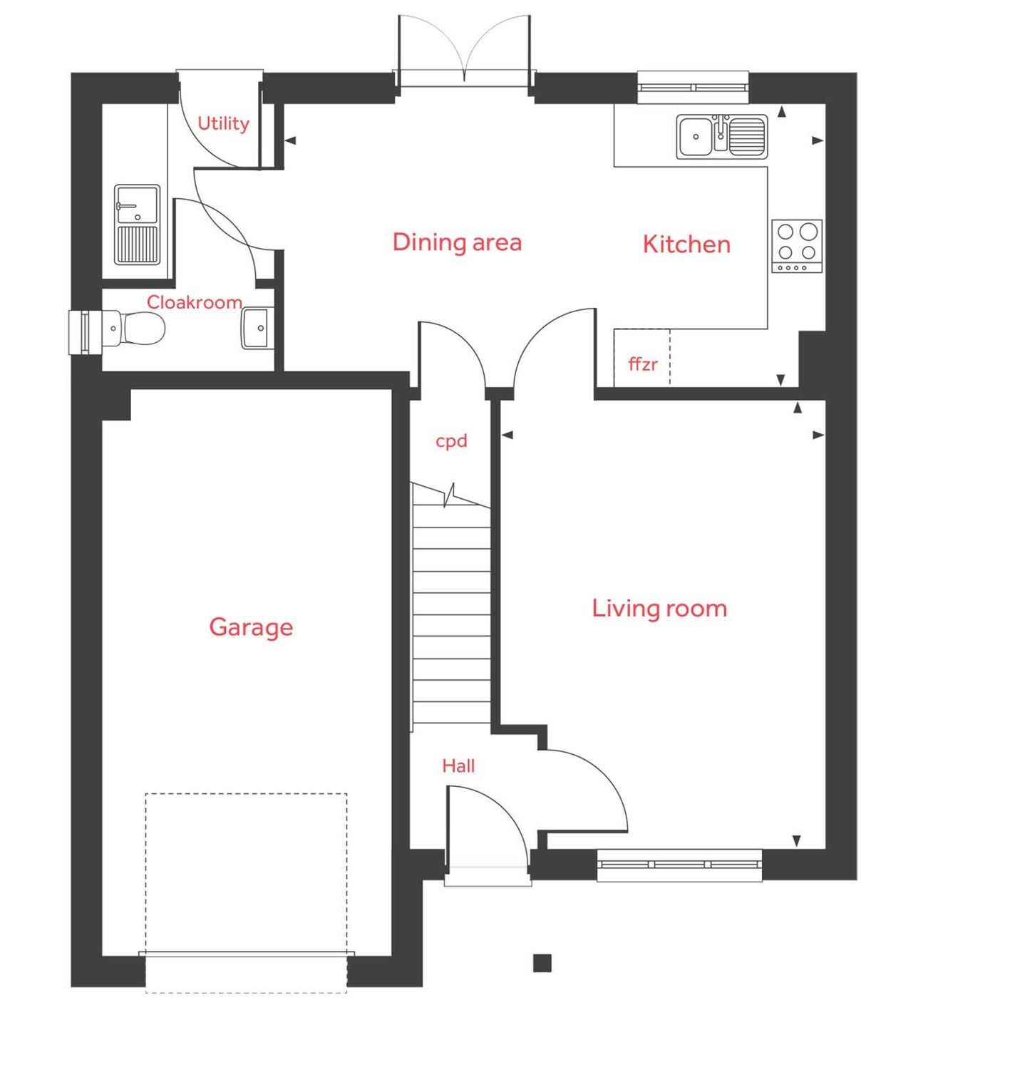 New home, 4 bed detached house for sale in "The Goodridge" at Higher Trenant Road, Wadebridge