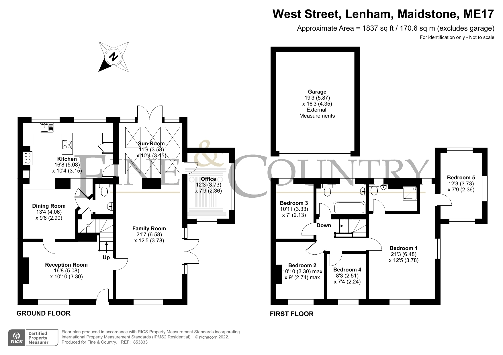 5 bed semidetached house for sale in West Street, Lenham, Maidstone