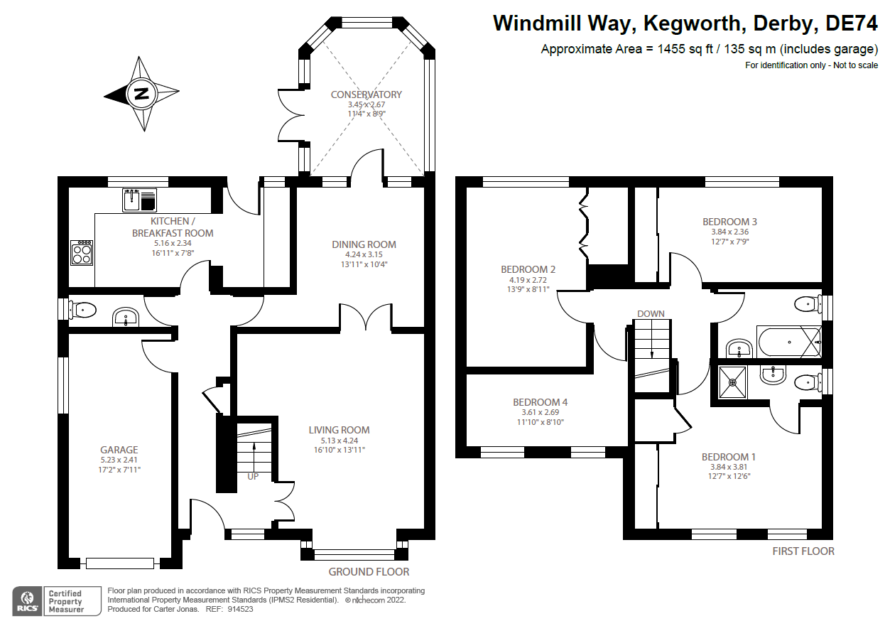 4 bed detached house to rent in Windmill Way, Kegworth, Derby