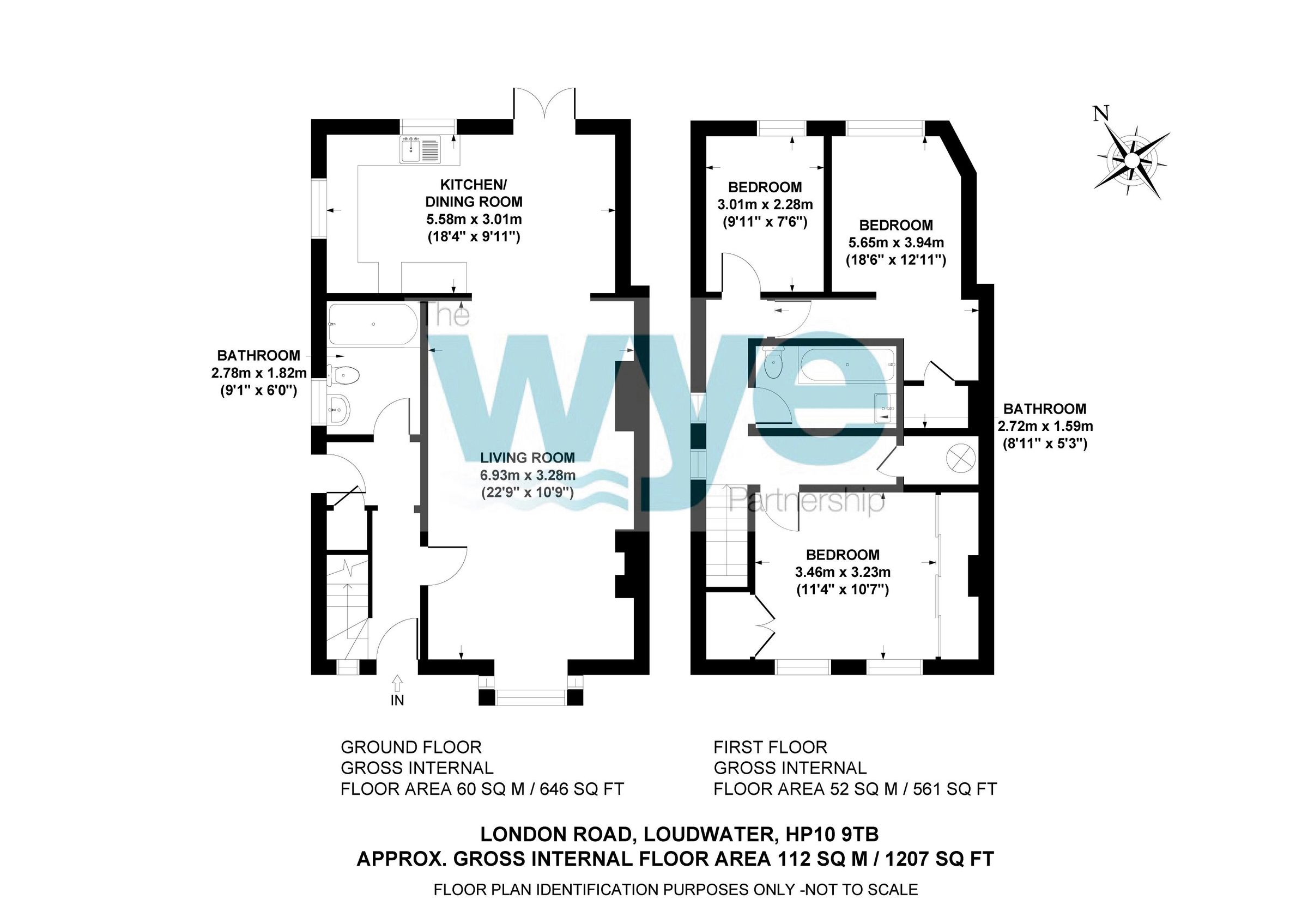 3 bed semidetached house for sale in London Road, Loudwater, High