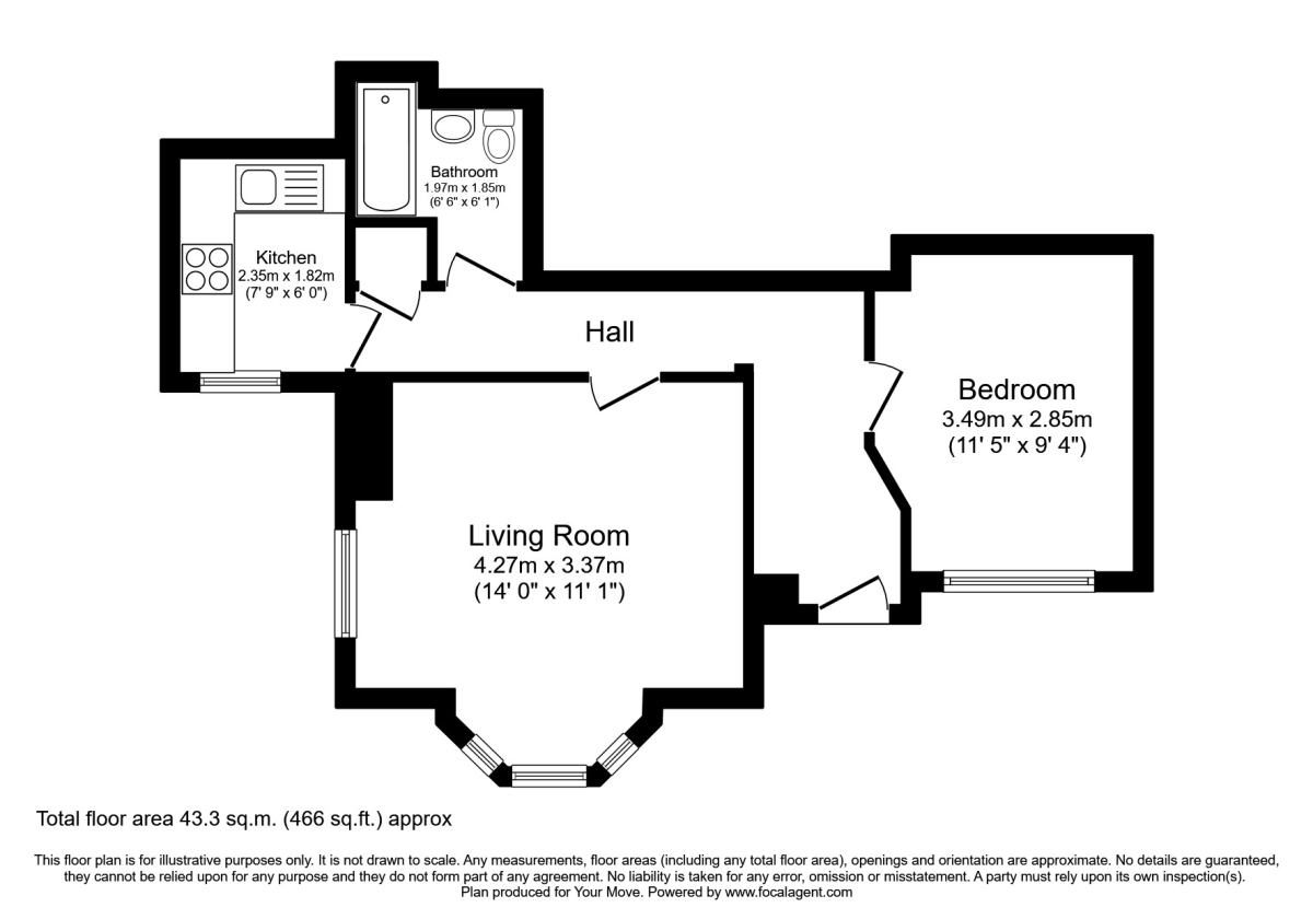 1 bed flat to rent in The Chilterns, Brighton Road, Sutton SM2 Zoopla