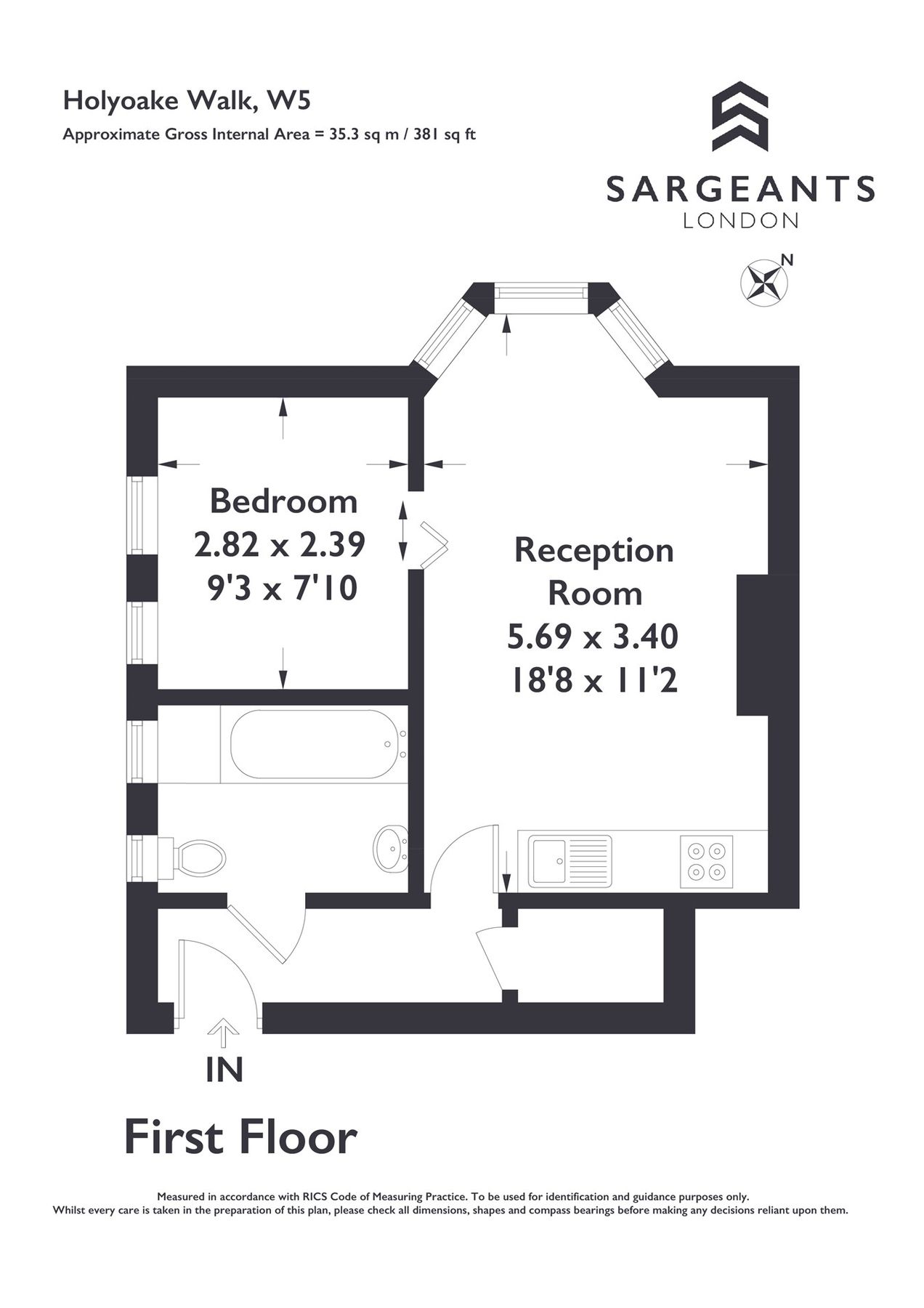 1 bed flat for sale in Holyoake Walk, West Ealing, Ealing W5 Zoopla