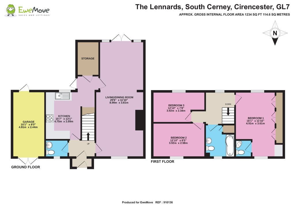 3 bed semidetached house for sale in The Lennards, South Cerney