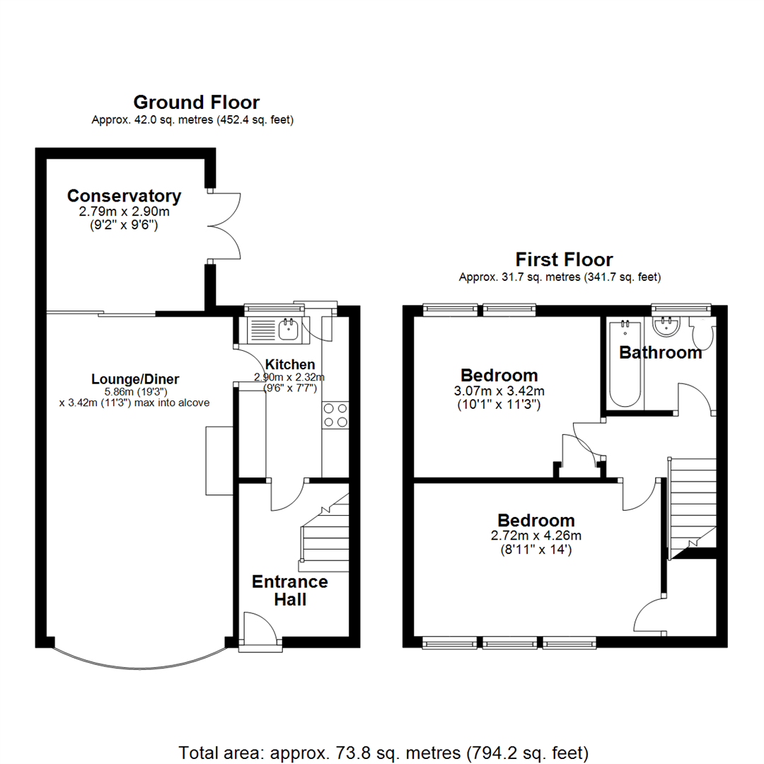 2 bed terraced house for sale in Abbotsford Road, Attleborough