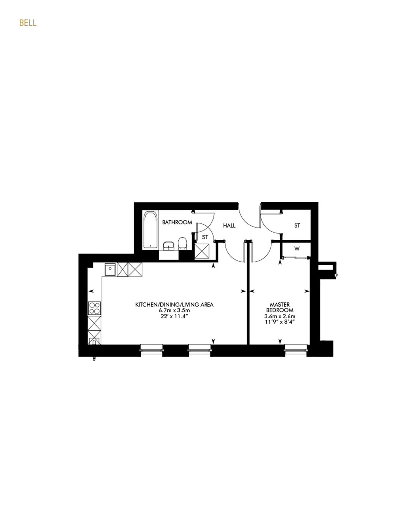 New home, 1 bed flat for sale in "Bell" at Maclean Square, Govan