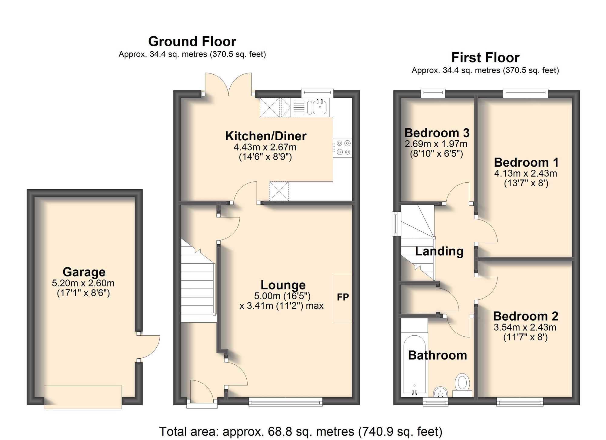 3 bed semidetached house for sale in Horsehead Lane, Bolsover S44 Zoopla