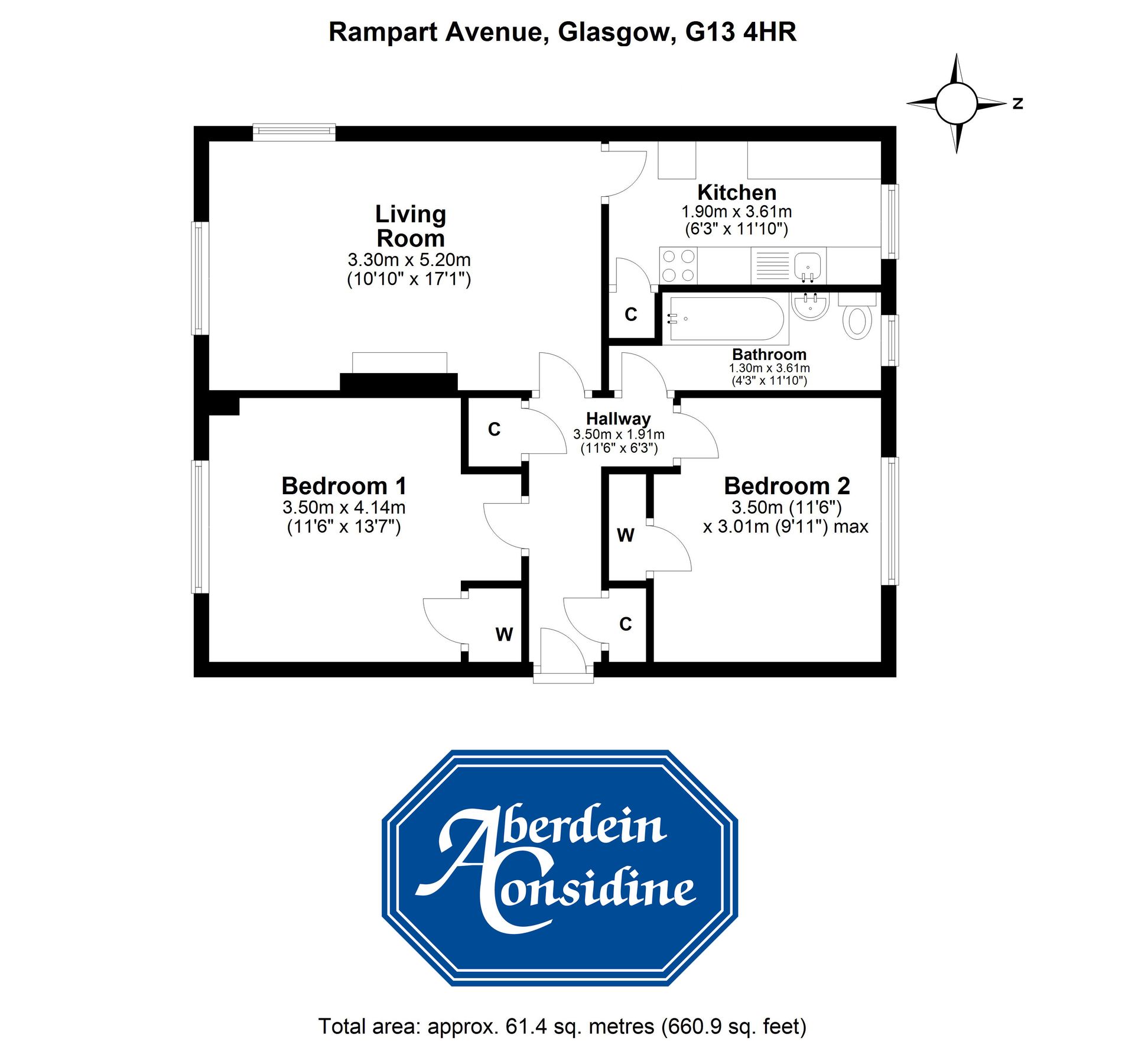 2 bed flat for sale in 0/1, Rampart Avenue, Glasgow G13 Zoopla