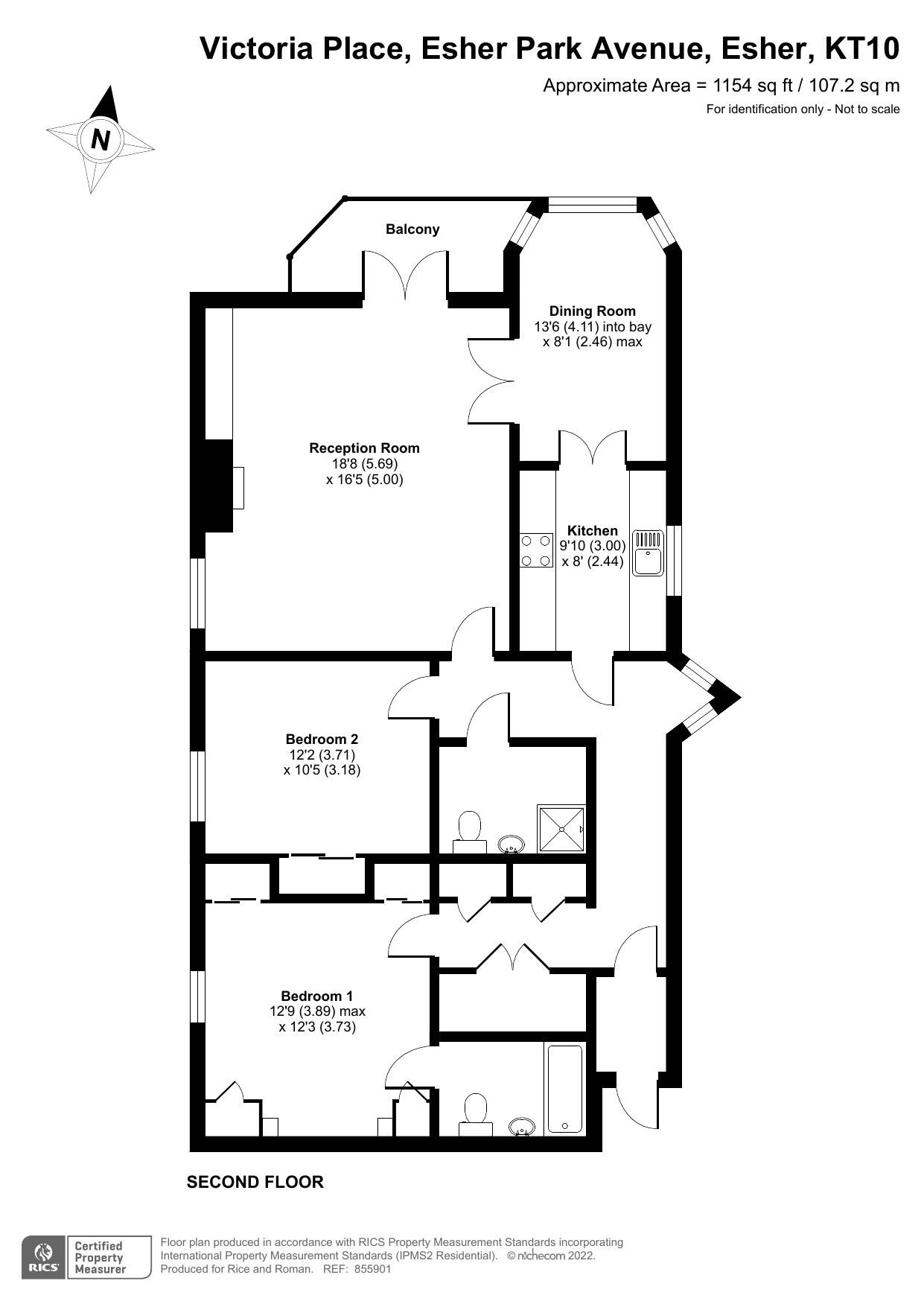 2 bed flat for sale in Victoria Place, Esher Park Avenue, Esher KT10 Zoopla