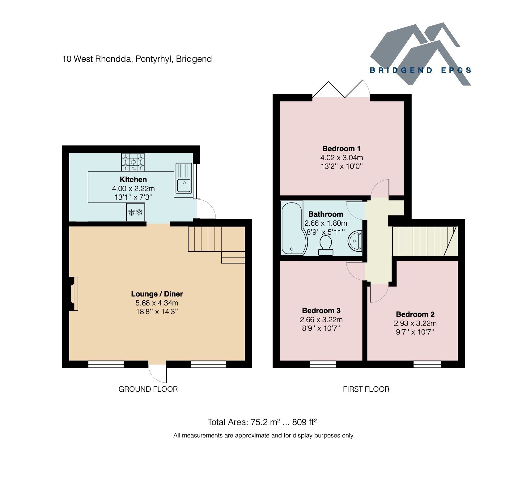 3 bed terraced house for sale in West Rhondda Road, Pontyrhyl, Bridgend