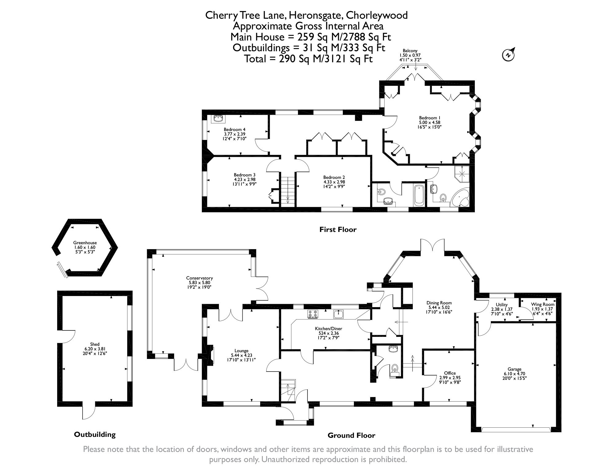 4 bed detached house for sale in Cherry Tree Lane, Heronsgate