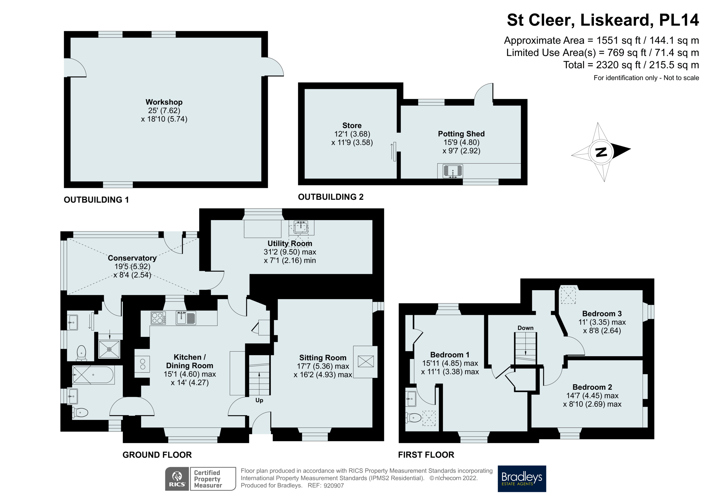 3 bed detached house for sale in Trethinnick, St Cleer, Liskeard