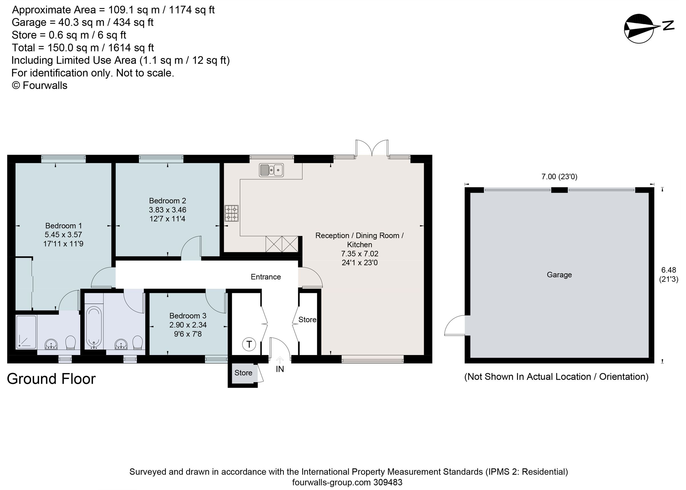 3 bed bungalow for sale in Larkfield, Great Abington, Cambridge